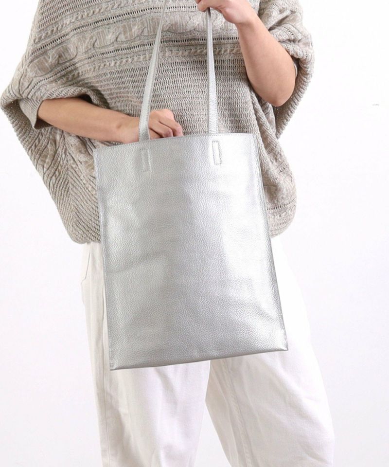 【COO SPECIAL WEEK】 收縮皮革 Simple Flat Tote Bag / A4 Compatible